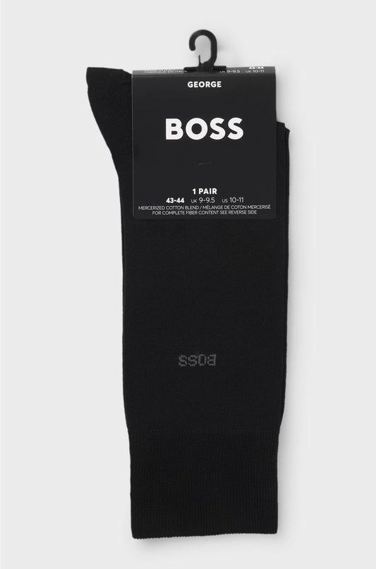 REGULAR-LENGTH LOGO SOCKS IN MERCERISED EGYPTIAN COTTON