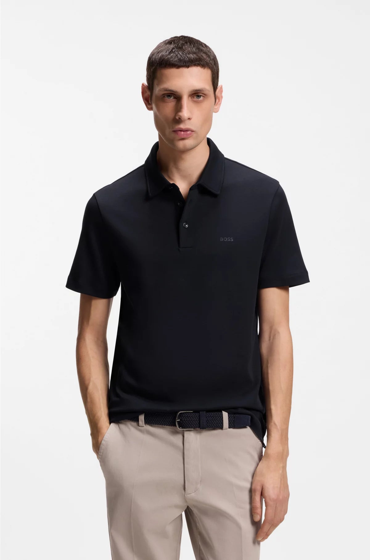 SLIM-FIT POLO SHIRT IN INTERLOCK COTTON