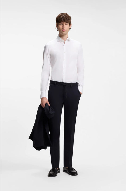 SLIM-FIT SHIRT IN EASY-IRON COTTON-BLEND POPLIN