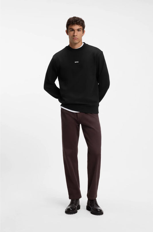 RELAXED-FIT SWEATSHIRT IN COTTON TERRY WITH CONTRAST LOGO