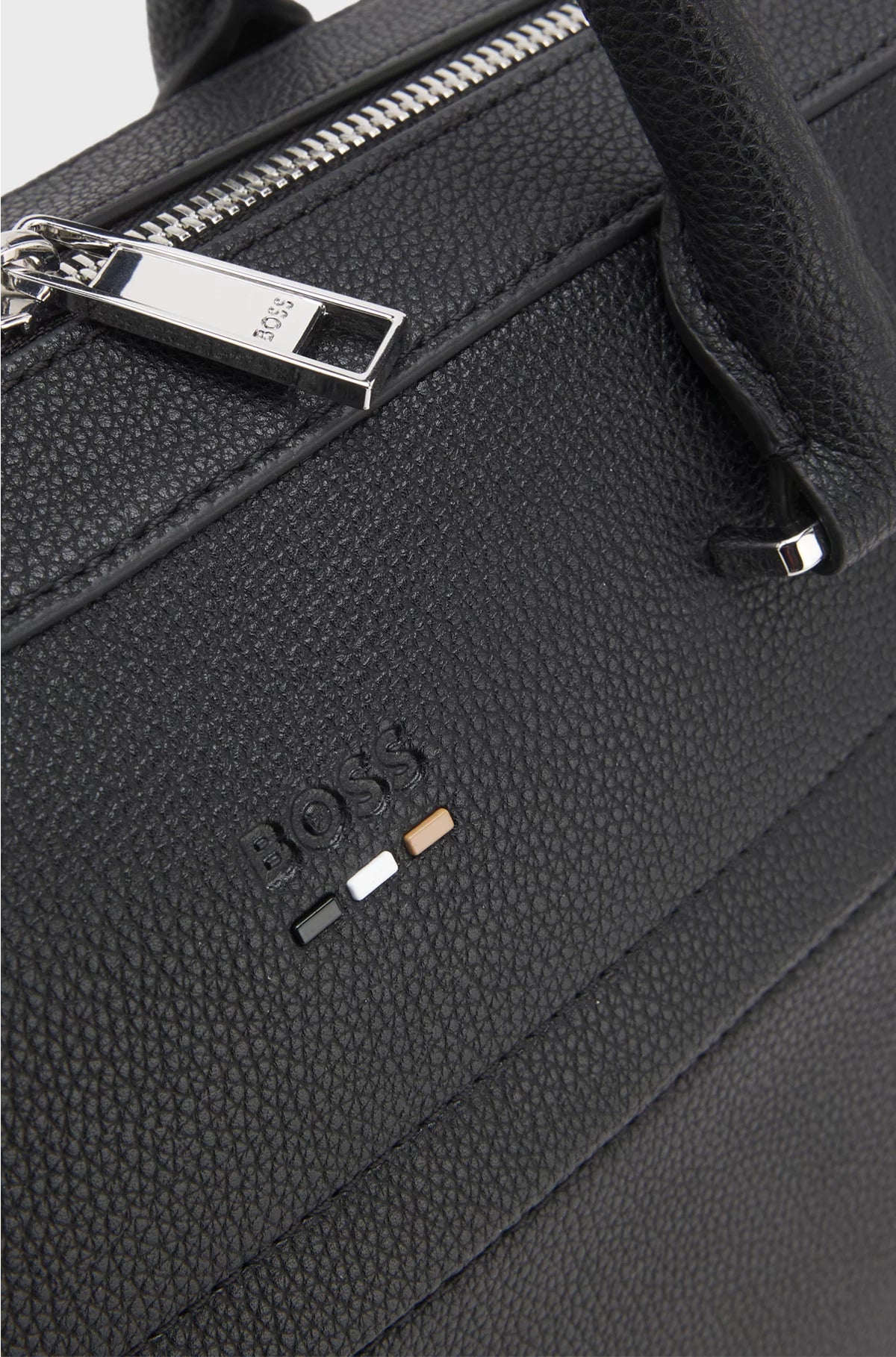 DOCUMENT CASE IN GRAINED FAUX LEATHER WITH SIGNATURE TRIMS