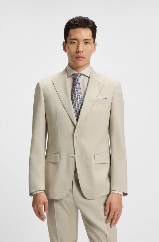 SLIM-FIT SUIT IN CHECKED STRETCH WOOL