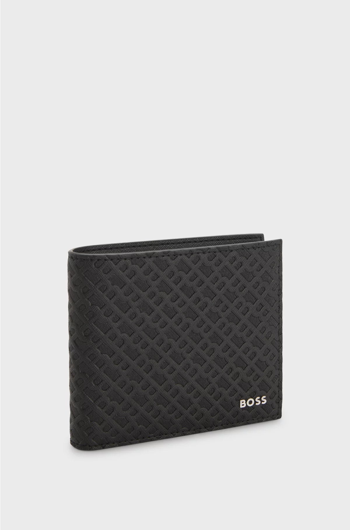 MONOGRAM-STRUCTURE WALLET WITH LOGO TRIM