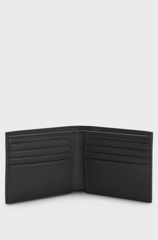 MONOGRAM-STRUCTURE WALLET WITH LOGO TRIM