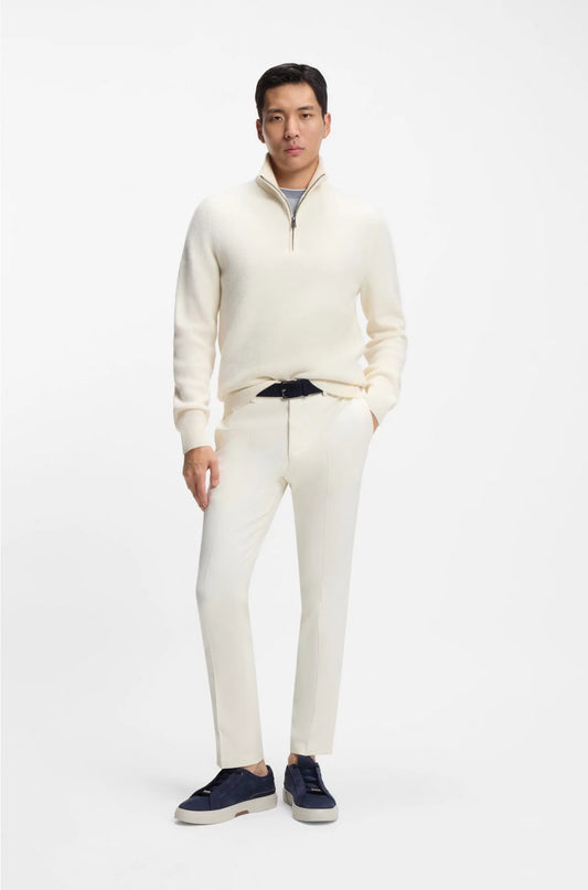 ZIP-NECK SWEATER IN ALPACA WOOL