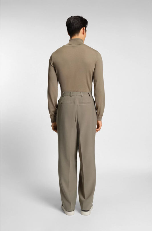 RELAXED-FIT TROUSERS WITH DOUBLE PLEAT