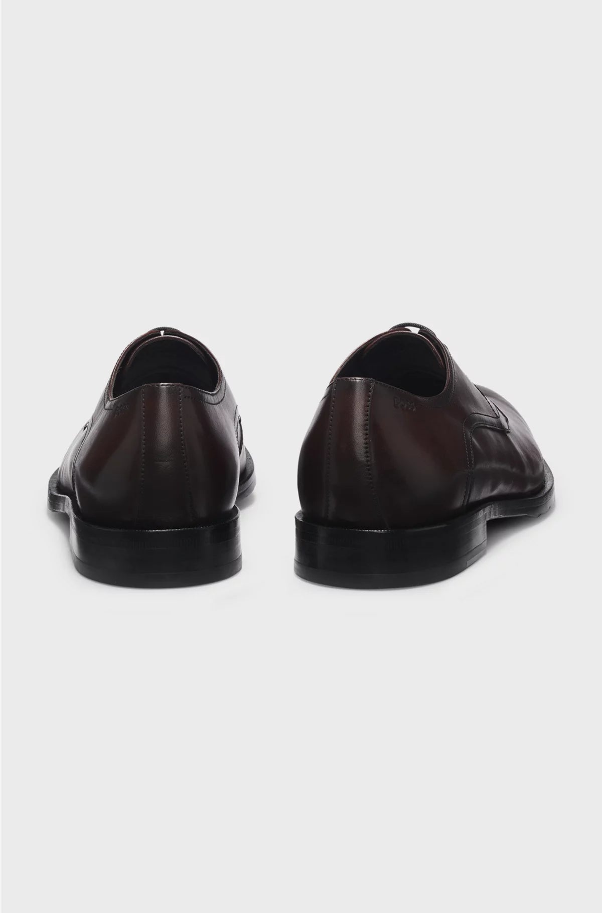 LEATHER DERBY SHOES WITH EMBOSSED LOGO