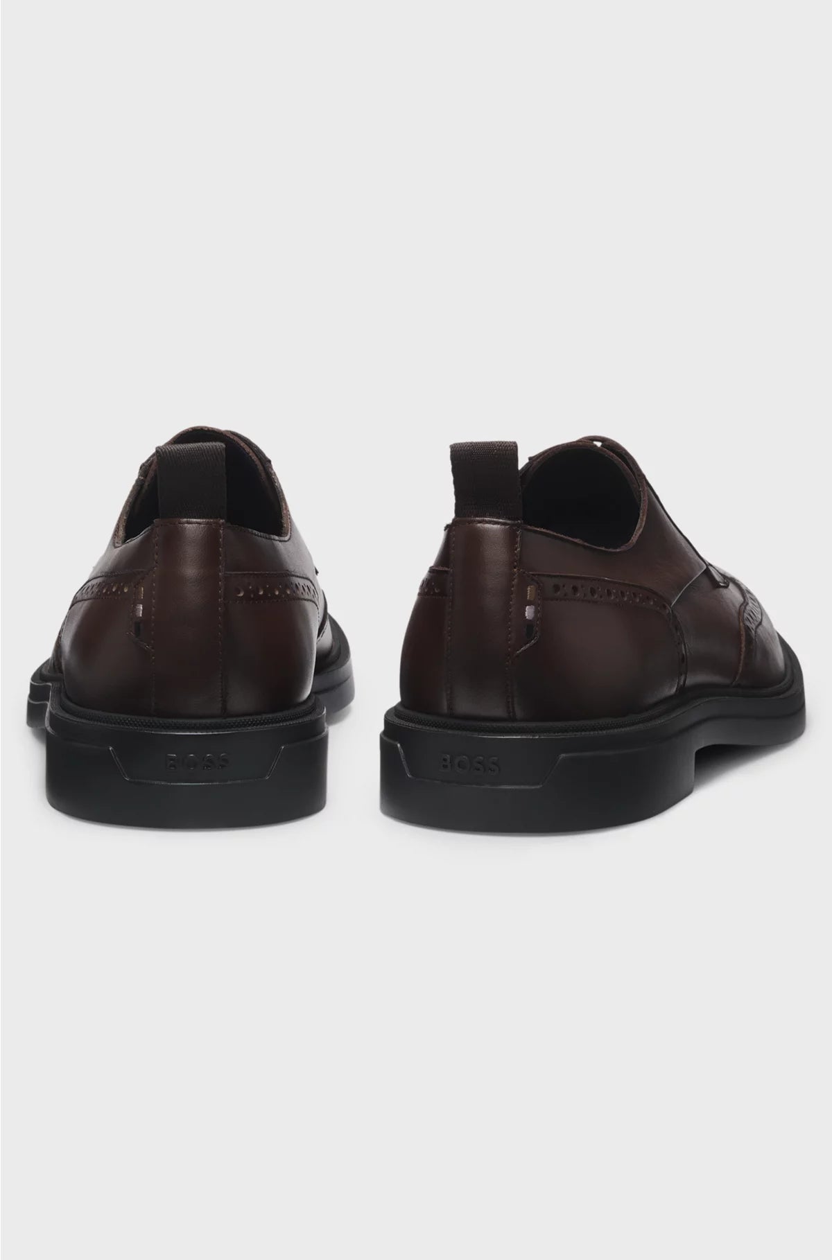 NAPPA-LEATHER DERBY SHOES WITH BROGUE DETAILS
