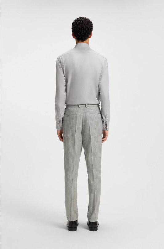 FORMAL TROUSERS IN STRIPED VIRGIN WOOL