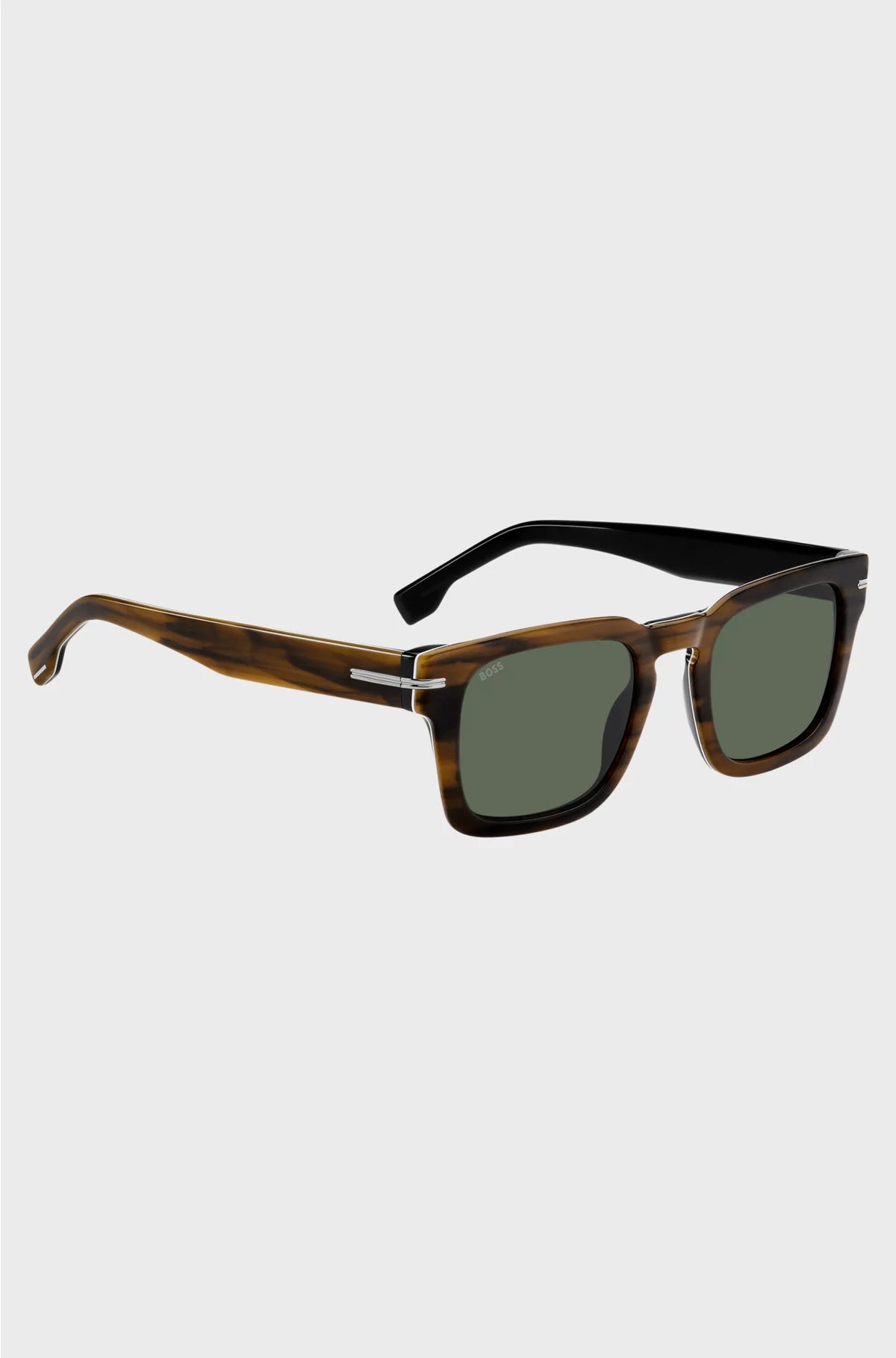PATTERNED-ACETATE SUNGLASSES WITH SILVER-TONE HARDWARE