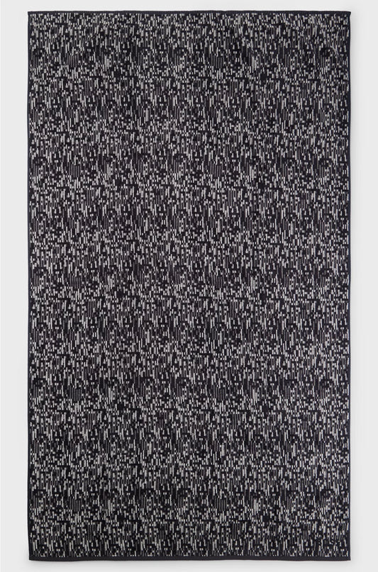 BLUE COTTON-JACQUARD BATH SHEET WITH SATEEN BORDER