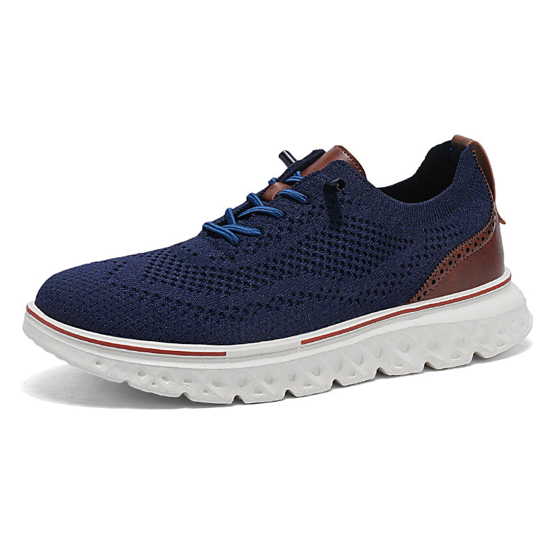 Men’s Knit Oxford Shoes – Lightweight Breathable Dress Sneakers