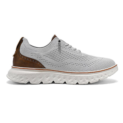 Men’s Knit Oxford Shoes – Lightweight Breathable Dress Sneakers
