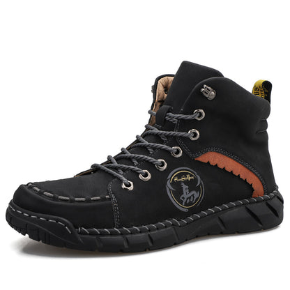 Men's Orthopedic Safety Work Shoes - Protective Toe ; Ankle Protection ;  Waterproof ; Lightweight ;Shock Absorption ; Non-Slip ; Durable for 3 years