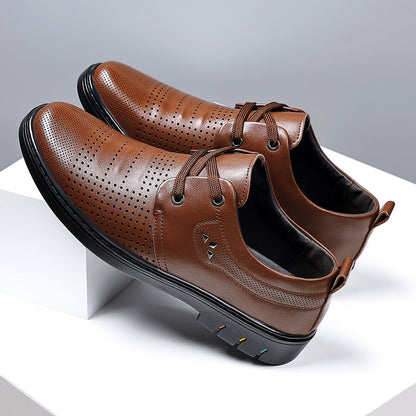 Men’s Comfortable Leather Shoes With Arch Support & A Roomier Fit
