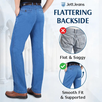 JettJeans3 - Men's Classic Straight Fit Stretch Jeans