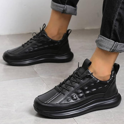 Men’s Casual Cowhide Leather Air Cushion Shoes – Comfortable Everyday Walking Sneakers