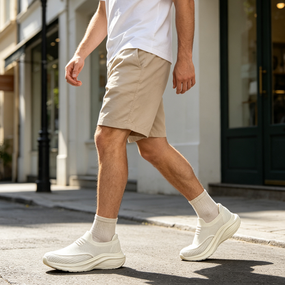 Men's Orthopedic Mesh Walking Shoes—Slip-On Design, Cushioned Comfort, Wide Toe Box, Arch Support, Breathable, Non-Slip, Suitable For Various Occasions