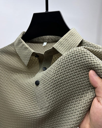 Men’s Ice Silk Polo Shirt – Breathable Summer Smart Casual Tee