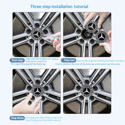4PCS Self-powered Car Wheel Hub Floating Center Caps