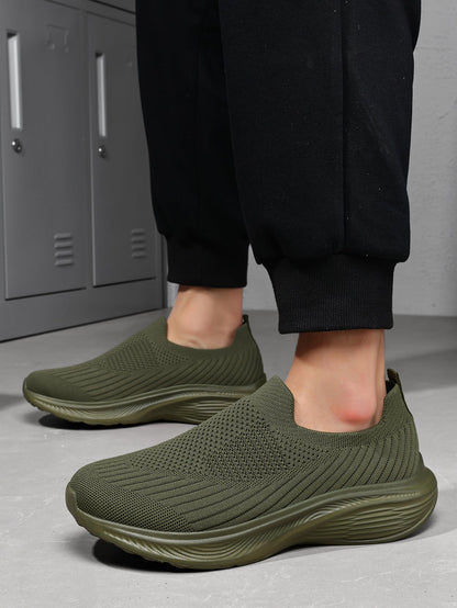 Men's Orthopedic Mesh Walking Shoes—Slip-On Design, Cushioned Comfort, Wide Toe Box, Arch Support, Breathable, Non-Slip, Suitable For Various Occasions