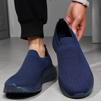 Men's Orthopedic Mesh Walking Shoes—Slip-On Design, Cushioned Comfort, Wide Toe Box, Arch Support, Breathable, Non-Slip, Suitable For Various Occasions