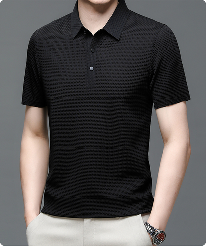 Men’s Ice Silk Polo Shirt – Breathable Summer Smart Casual Tee
