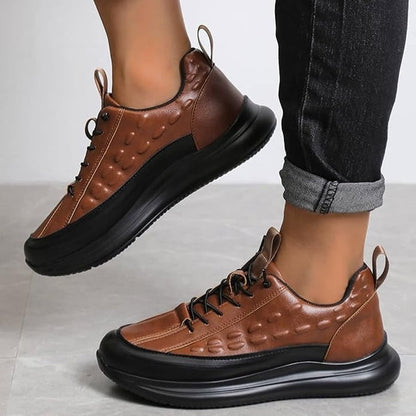 Men’s Casual Cowhide Leather Air Cushion Shoes – Comfortable Everyday Walking Sneakers