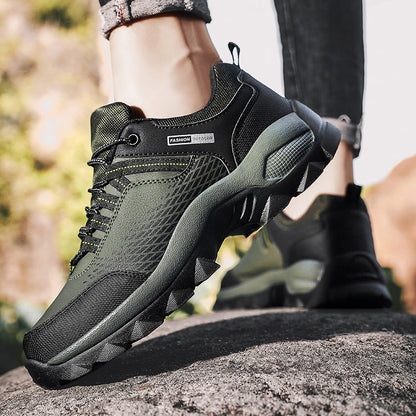 Men's Wear Resistant Waterproof Non-slip Anti-skid Anti-puncture Hiking Shoes Orthopedic Wide Toe Arch Support Walking Shoes