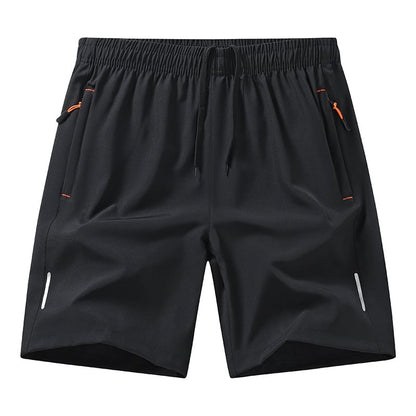 Men's Casual Solid Color Zipper Pocket Shorts – Summer Essential