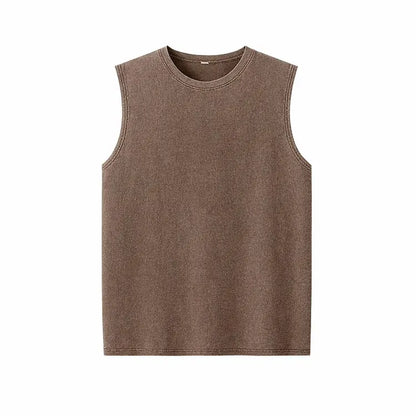 Men’s Oversized Washed Sleeveless Tee