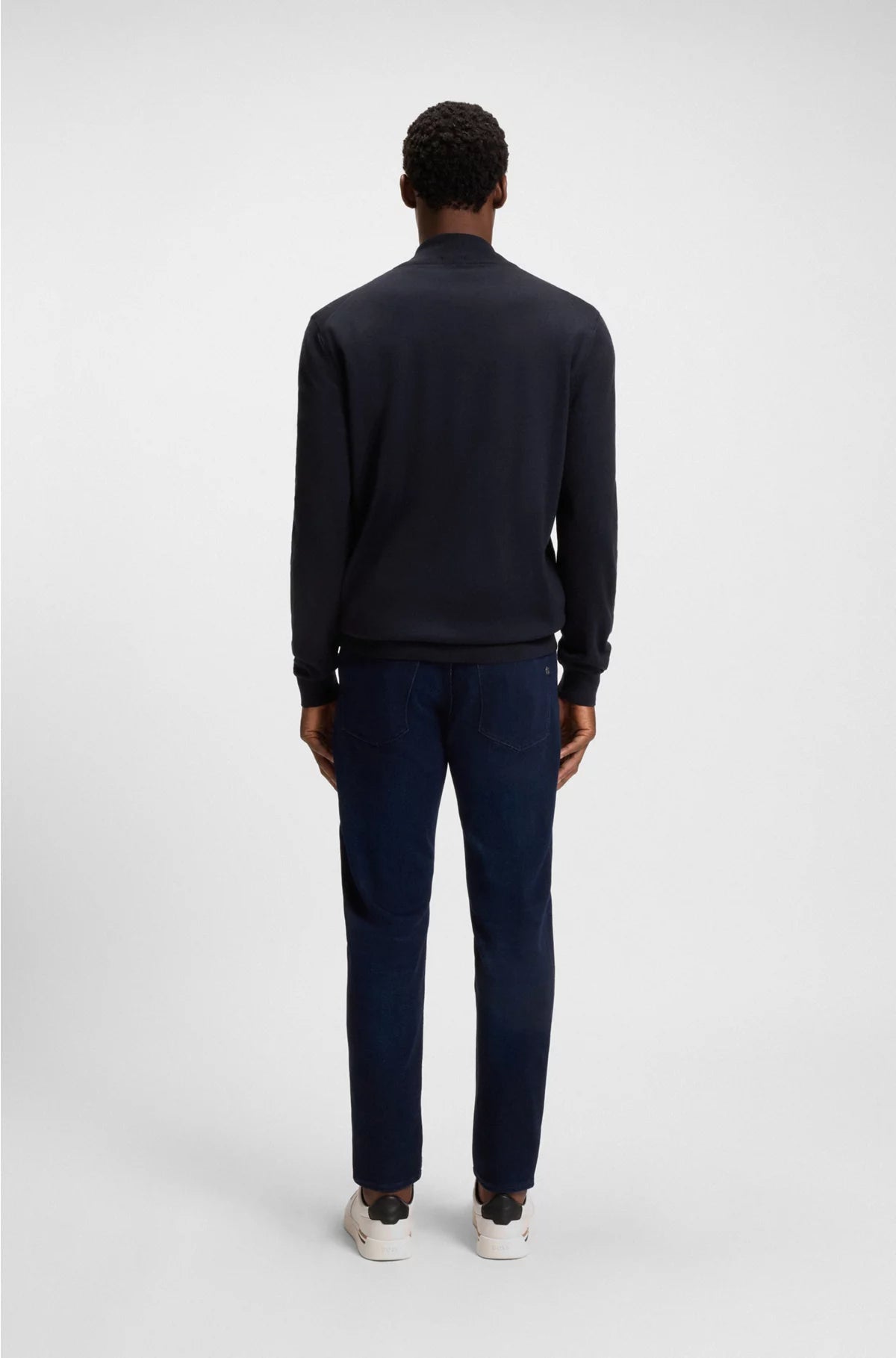 ZIP-UP KNITTED CARDIGAN IN VIRGIN WOOL