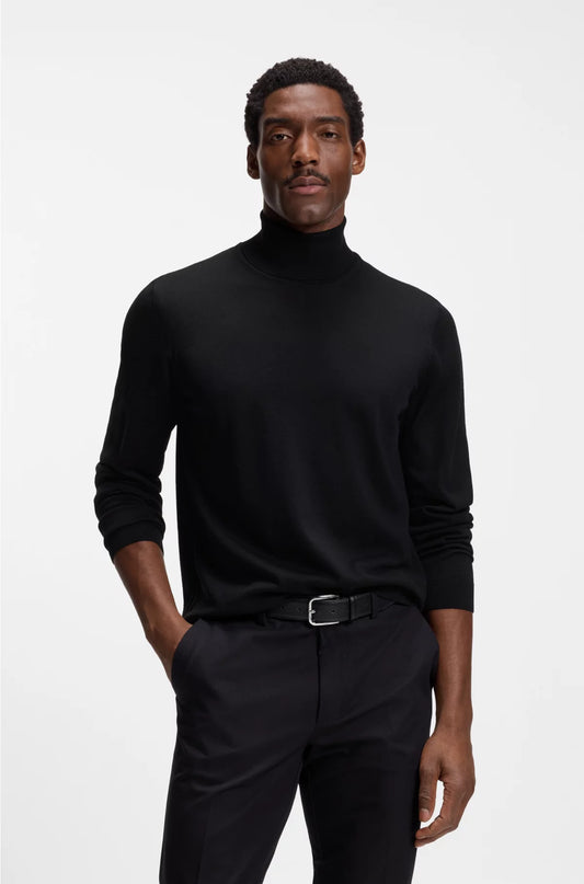 REGULAR-FIT ROLLNECK SWEATER IN MERINO WOOL