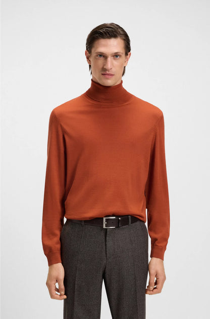 REGULAR-FIT ROLLNECK SWEATER IN MERINO WOOL