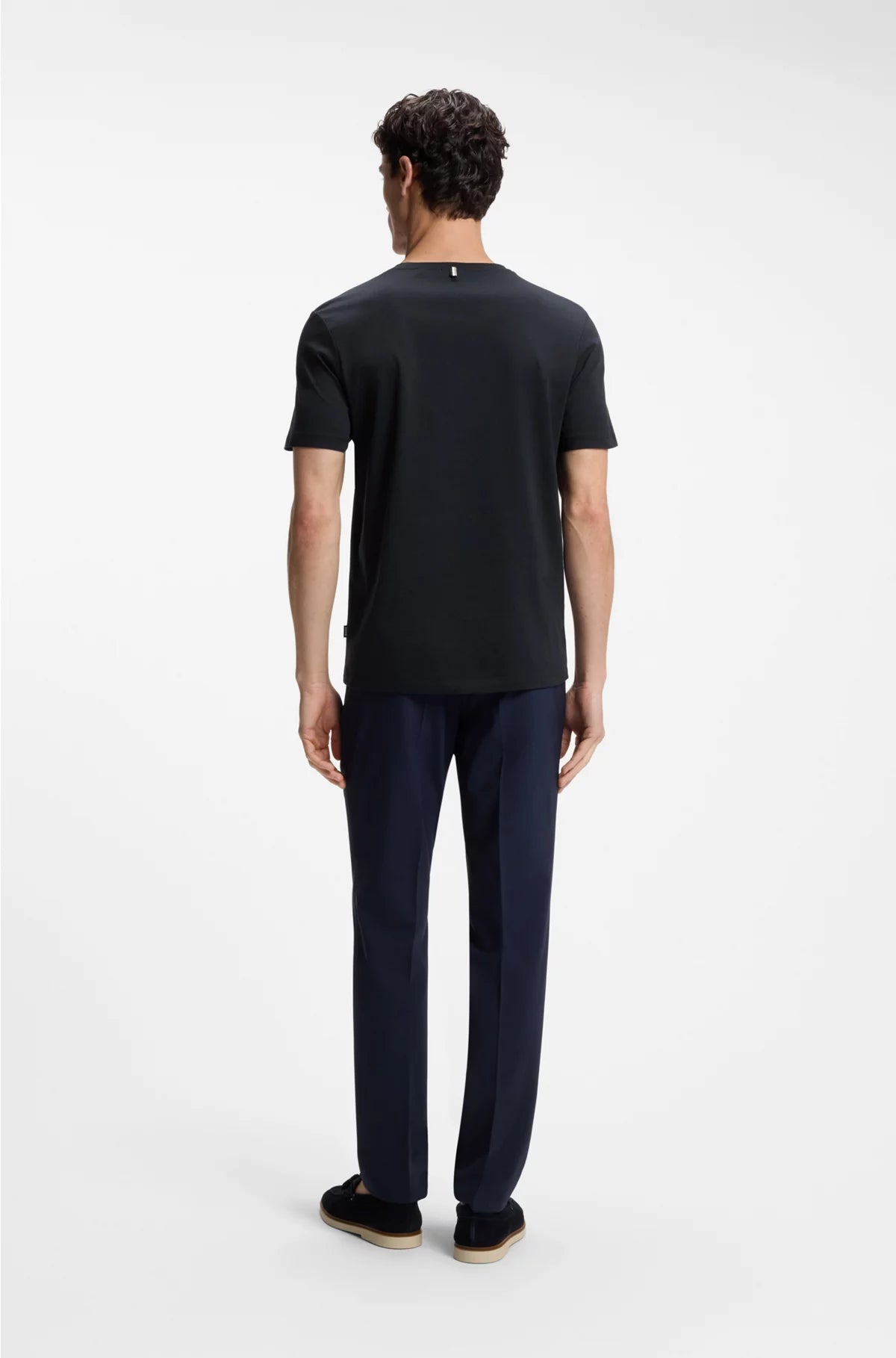 SLIM-FIT SHORT-SLEEVED T-SHIRT IN MERCERISED COTTON
