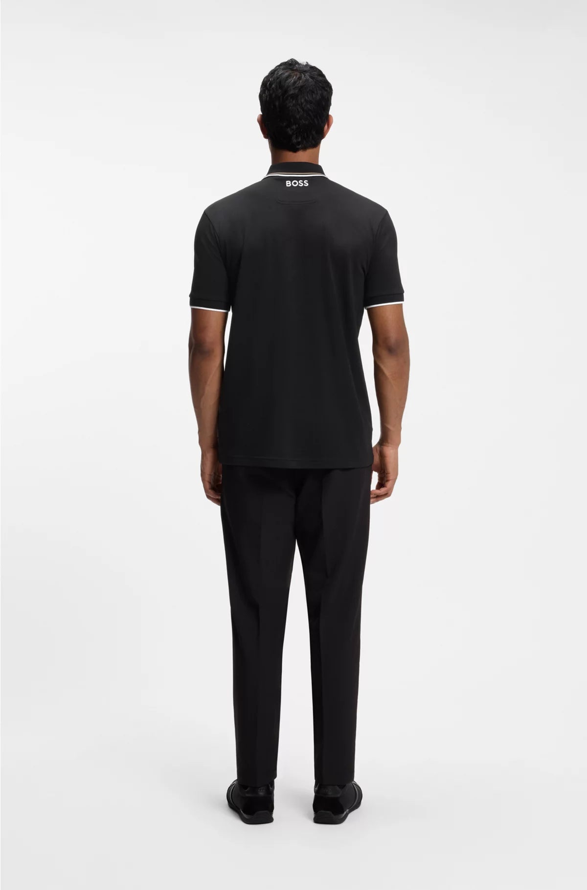 PADDY COTTON-BLEND POLO SHIRT WITH CONTRAST LOGOS