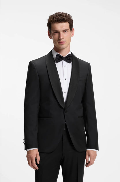 REGULAR-FIT TUXEDO JACKET IN VIRGIN-WOOL SERGE