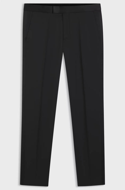 SLIM-FIT TUXEDO TROUSERS IN VIRGIN-WOOL SERGE