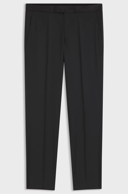 REGULAR-FIT TUXEDO TROUSERS IN VIRGIN-WOOL SERGE