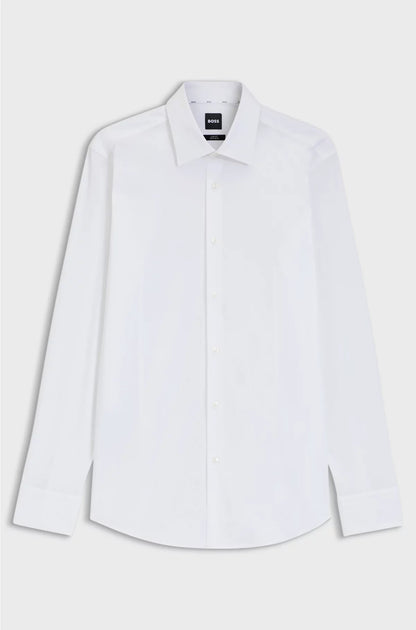 SLIM-FIT SHIRT IN EASY-IRON STRETCH-COTTON POPLIN