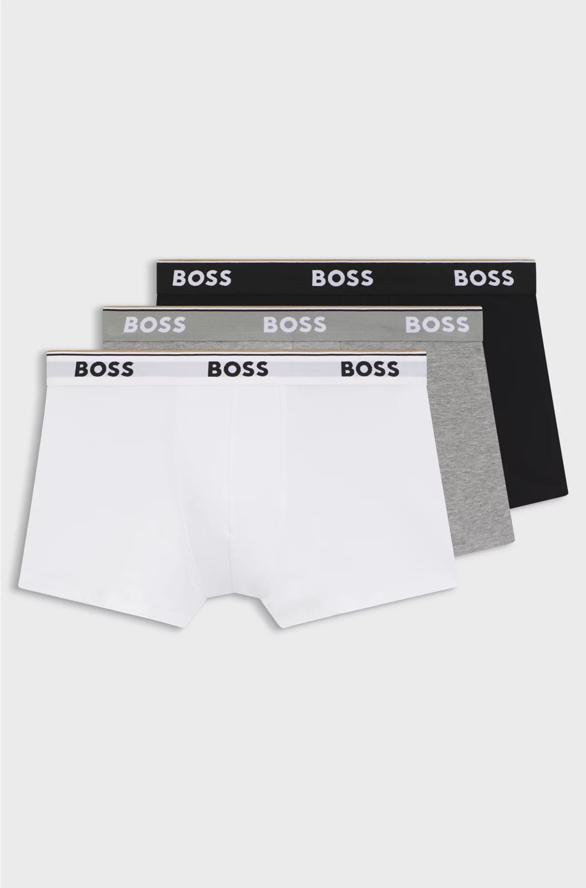 THREE-PACK OF STRETCH-COTTON TRUNKS WITH LOGO WAISTBANDS
