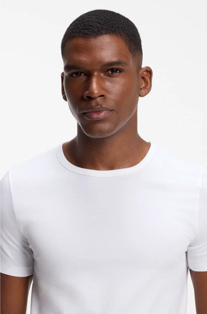 TWO-PACK OF STRETCH-COTTON UNDERWEAR T-SHIRTS WITH LOGO