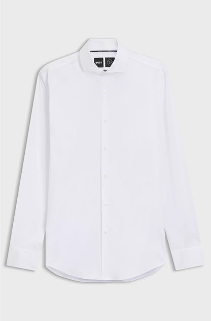 SLIM-FIT SHIRT IN EASY-IRON COTTON-BLEND POPLIN