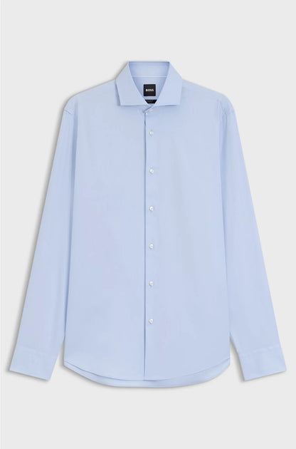 REGULAR-FIT SHIRT IN STRETCH-COTTON TWILL