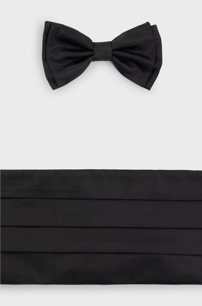 SILK BOW TIE AND CUMMERBUND GIFT SET