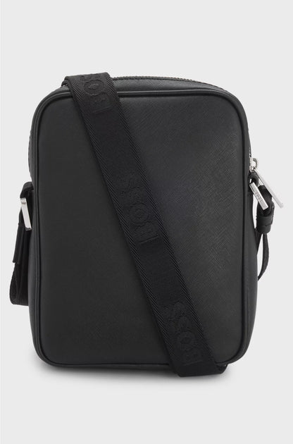 REPORTER BAG WITH SIGNATURE STRIPE AND LOGO DETAIL