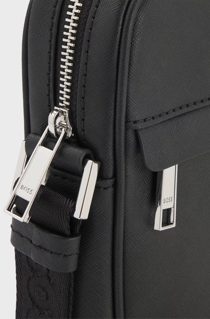 REPORTER BAG WITH SIGNATURE STRIPE AND LOGO DETAIL