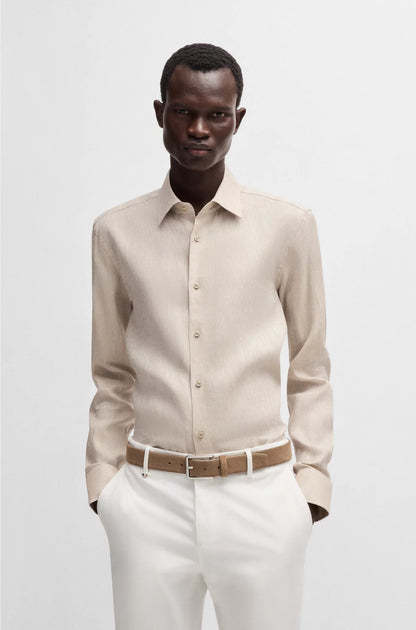 SLIM-FIT SHIRT IN ITALIAN-MADE LINEN