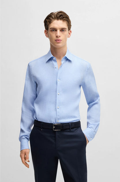 SLIM-FIT SHIRT IN ITALIAN-MADE LINEN