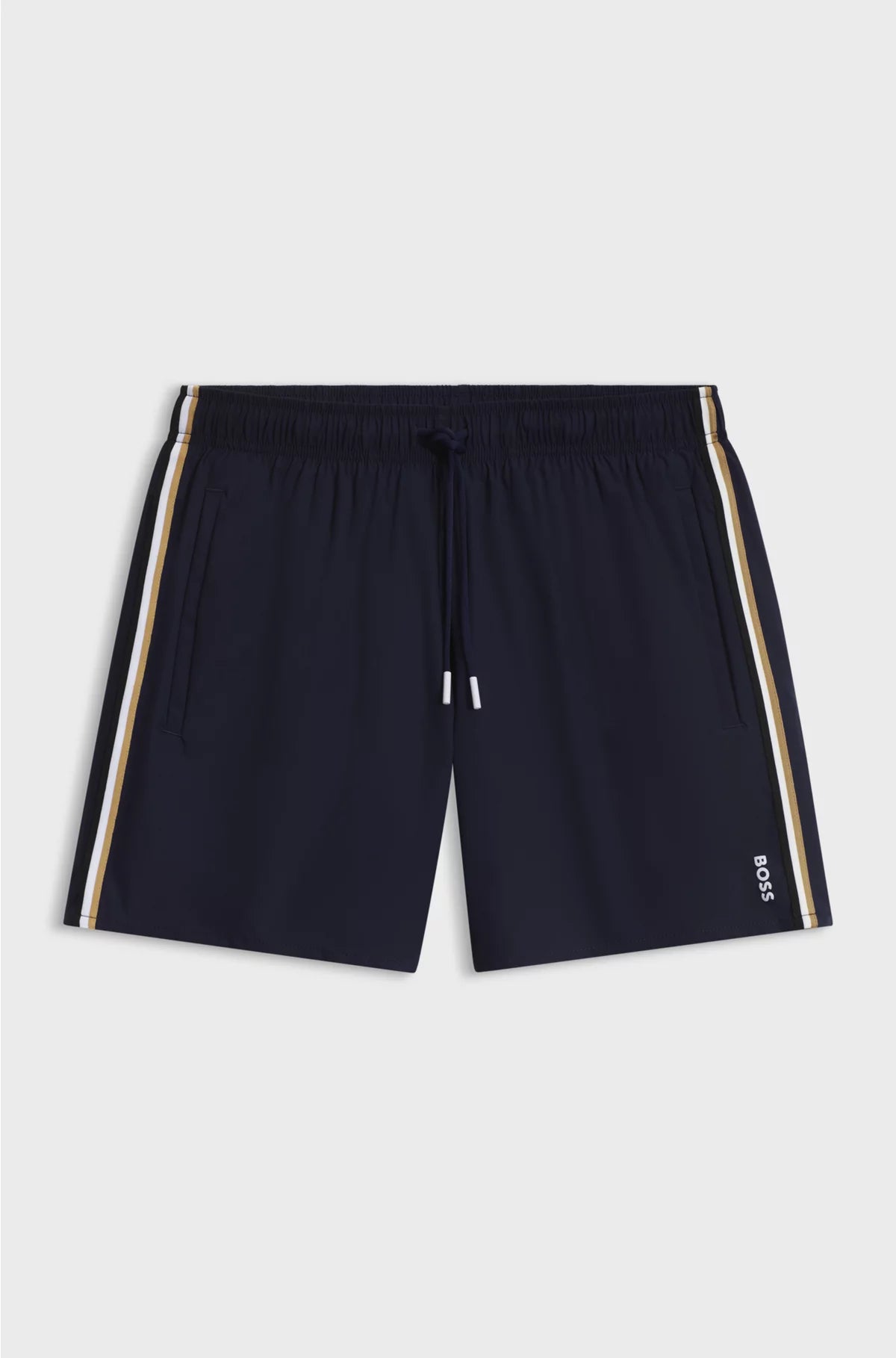 SWIM SHORTS WITH SIGNATURE STRIPE AND LOGO